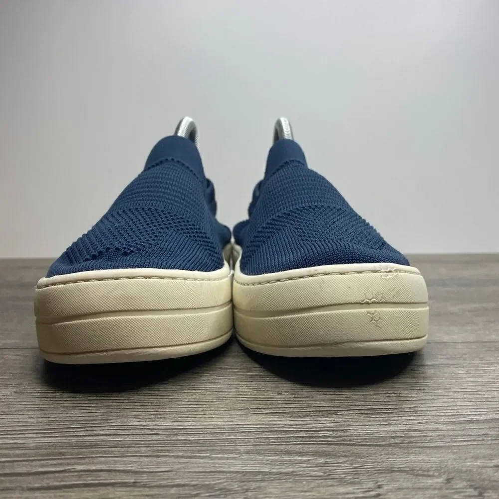 J / SLIDES HILO PLATFORM NAVY BLUE SLIP ON SHOES SZ 10.